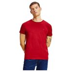 Tommy Hilfiger Erkek tişörtü, kısa kollu, yuvarlak yaka, Kırmızı (Regatta Red), S