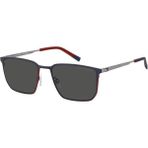 Tommy Hilfiger Erkek Titanyum Güneş Gözlüğü Th 2272/s Mavi çerçeve Füme Uv 400 C - Gri