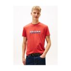 Tommy Hilfiger Erkek Tjm Regular Fit 1985 Grafik Detaylı T-Shirt - Kızıl Kahve