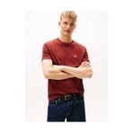 Tommy Hilfiger Erkek Tjm Regular Fit Badge T-Shirt - Kızıl Kahve - XL