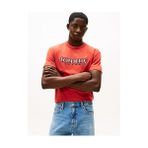 Tommy Hilfiger Erkek Tjm Regular Fit Grafik Detaylı T-Shirt - Kızıl Kahve
