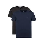 Tommy Hilfiger Erkek TJM XSLIM 2PACK JERSEY TEE EXT T-shirt Black/Dark Night Navy XL