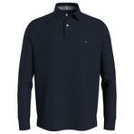 Tommy Hilfiger Erkek uzun kollu polo tişört, Mavi (Desert Sky), XXL