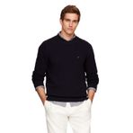 Tommy Hilfiger Erkek Waffle Örgü Bisiklet Yaka Kazak Hafif Kazak, Büyük ve Uzun Boylarda da Mevcuttur, Çöl Gökyüzü, 3XL Uzun