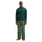 Tommy Hilfiger Erkek Yeşil Uzun Kollu Flanel Pijama Takımı