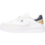 Tommy Hilfiger ESSENT BASKET SNEAKER METALLIC Kadın Spor Ayakkabı, Beyaz, 41