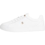 TOMMY HILFIGER ESSENTIAL ELEVATED COURT SNEAKER Kadın Spor Ayakkabı, White, 39