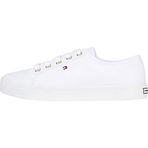 TOMMY HILFIGER ESSENTIAL NAUTICAL SNEAKER Kadın Spor Ayakkabı, White, 39
