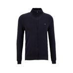 Tommy Hilfiger Fermuarlı Dik Yaka Pamuklu Triko Hırka - Siyah, L, TYCE20D65A2631BEBD5B84100, Triple Black, Erkek L
