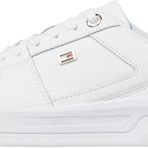 Tommy Hilfiger Flag Basket Sneaker Kadın Spor Ayakkabi, Beyaz, 39