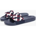 Tommy Hilfiger FW0FW092030GY Th Braided Pool Kadın Terlik - Lacivert