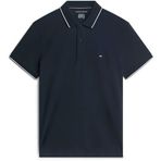 Tommy Hilfiger Göğüste Bayrak İşlemesi Polo Yaka T-Shirt, L, MW0MW37310, Mavi, Erkek
