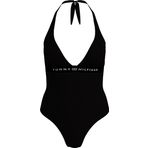 Tommy Hilfiger HALTER ONE PIECE RP (EXT SIZES) Kadın Mayo, Siyah, L