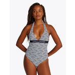 Tommy Hilfiger HALTER ONE PIECE RP PRINT Kadın Mayo, Mavi, M