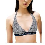 Tommy Hilfiger HALTER RP PRINT Kadın Bikini Üstü, Mavi, S