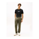 Tommy Hilfiger HERITAGE LABEL TEE Erkek Siyah T-Shirt - MW0MW42392