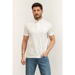 Tommy Hilfiger Hidden Placket Detail Reg Polo Erkek Polo Yaka T-Shirt Beyaz