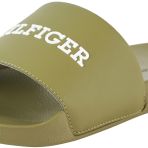 Tommy Hilfiger Hilfiger Raised Pool Slide Erkek Terlik, Yeşil, 41