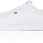 Tommy Hilfiger ICON COURT LTH FLAG ESS Erkek Spor Ayakkabı, Beyaz, 44