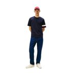 Tommy Hilfiger İkonik Renk Bloklu Erkek T-shirt, Mavi, 2XL Beden