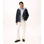 Tommy Hilfiger Ikonik Renk Bloklu Kapüşonlu Erkek Mavi Ceket MW0MW41082DW5