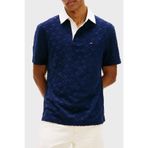 Tommy Hilfiger Jakarlı Pamuklu Regular Fit Kontrast Renkli Polo Yaka T Shirt Erkek POLO YAKA T SHİRT MW0MW42759 DCC
