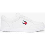 Tommy Hilfiger Jeans Cupsole Long Lace Leather Erkek Beyaz Spor Ayakkabı & Sneaker.ybl