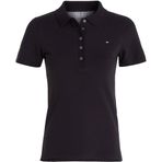 TOMMY HILFIGER Kadın 1985 SLIM PIQUE POLO SS Polo Tişört Black XL