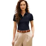 TOMMY HILFIGER Kadın 1985 SLIM PIQUE POLO SS Polo Tişört Desert Sky S