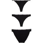 TOMMY HILFIGER Kadın 3 PACK MULTI SHAPE BOTTOM Külot Black/Black/Black S