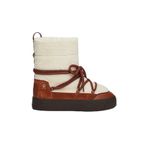Tommy Hilfiger Kadın Bağcıklı Faux Shearling Bot, Kahverengi