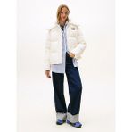 Tommy Hilfiger Kadın Beyaz Tjw Alaska Grid Kuş Tüyü Ceket Cepli M Özellikli Casual Stil