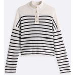 Tommy Hilfiger Kadın Beyaz Tommy Hilfiger Gold Button Polo Ls, 0ff Beyaz Kadın Kazak - 001-Beyaz