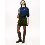 Tommy Hilfiger Kadın Cepli Kadife Mini Yeşil Etek - 40
