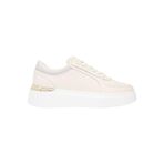 Tommy Hilfiger Kadın Deri Rahat Taban Th Metal Logo Bağcıklı Bej Sneaker Fw0Fw09364-0F6,Bej 36