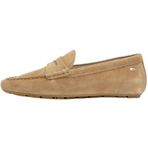 Tommy Hilfiger Kadın Driver Ayakkabı Flag Soft Suede Loafer Elegant, Haki Safari Kanvas, 40 EU