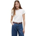 Tommy Hilfiger Kadın HERITAGE CREW NECK TEE Shirt CLASSIC WHITE S