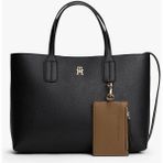 Tommy Hilfiger Kadın Icon Çıkarılabilir Cüzdan Detaylı Tote El Çantası - Siyah - Black