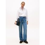 Tommy Hilfiger Kadın Klasik Poplin Rahat Kesim Beyaz Gömlek WW0WW45892YCF