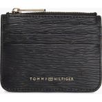 Tommy Hilfiger Kadın Logo Desenli Fermuar Bölmeli Siyah Cüzdan AW0AW18486-BDS