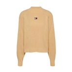 Tommy Hilfiger Kadın Logolu Kazak - Bej
