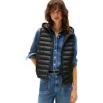 TOMMY HILFIGER Kadın LW PADDED GLOBAL STRIPE VEST Yelek Black XL