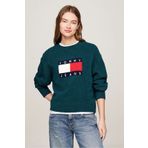 Tommy Hilfiger Kadın Melange Flag Kazak