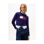 Tommy Hilfiger Kadın Mor Triko Kazak - XL