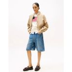 Tommy Hilfiger Kadın Naylon Normal Kesim Kısa Bej Bomber Ceket WW0WW45634AEH