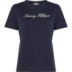 TOMMY HILFIGER Kadın NOS SCRIPT REGULAR C-NK SS Tişört Nos Desert Sky L