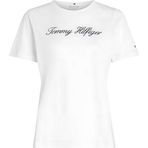 TOMMY HILFIGER Kadın NOS SCRIPT REGULAR C-NK SS Tişört Nos Ecru S