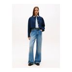 Tommy Hilfiger Kadın Punto Kumaş Kısa Mavi Blazer Ceket WW0WW46519C1G