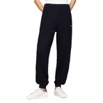 TOMMY HILFIGER Kadın Regular Fit, Yüksek Bel, Lastikli Paça, Jogger Pantolon, Lacivert, M