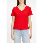 Tommy Hılfıger Kadın T-Shırt DW0DW14617-XNL - XS - Kırmızı